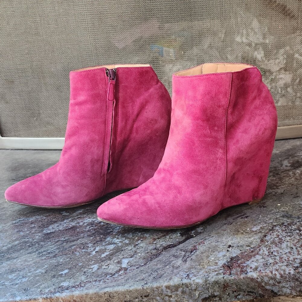 Cole Haan Winery Suede Wedge Verdi Bootie Size 8B